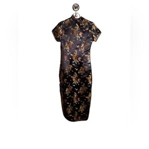 Elegant Black Floral Dress